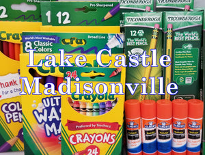 Lake Castle Madisonville Private School 2023-2024 School Supply Packs