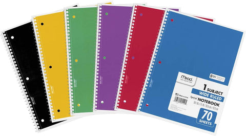 Mead® Spiral® Notebook- 1 Sub 70ct WR (05510)