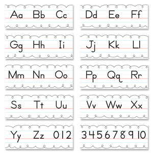Creative Teaching Traditional Manuscript Alphabet Line Bulletin Board, 20' w x 8.75" h (CTP 10170)