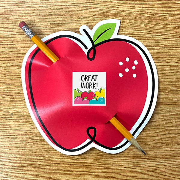 Creative Teaching Doodle Apple Red 6" Designer Cut-Outs, 6", 36 Count (CTP 10589)