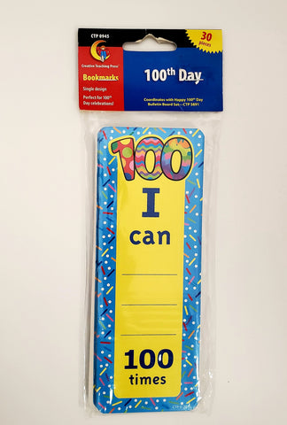 Creative Teaching 100th Day Pack of Bookmarks, 30 Count ( CTP 0945)