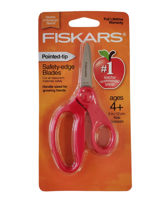 Fiskars Pointed-tip Kids Scissors - Red