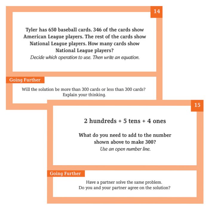 Didax Problem Solving Practice Cards, Strategic Math Thinking, Grade 3 ...
