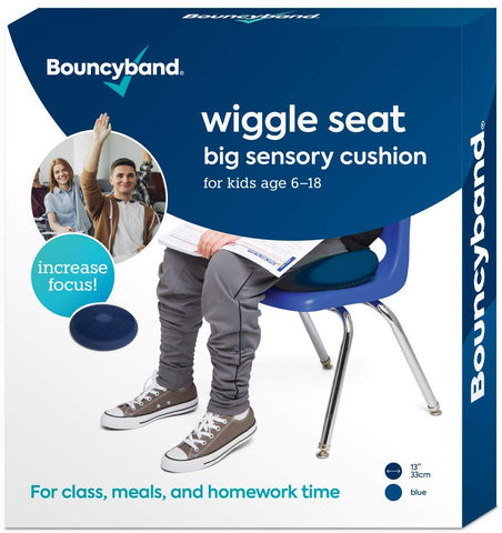 Bouncyband Wiggle Seat Sensory Chair Cushion, Blue or Purple, 13"/33cm