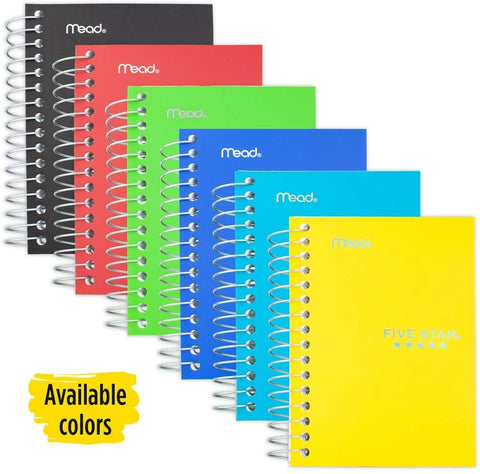Five Star Fat Lil' Pocket Spiral Notebook, 200 Sheets, 5.5" x 3.5" (45388)