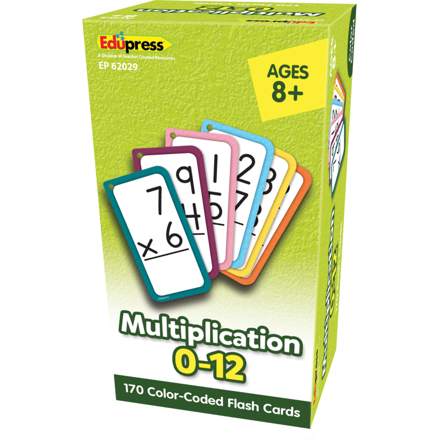 Edupress Multiplication Flash Cards - All Facts 0-12, 170 Cards (EP 62029)