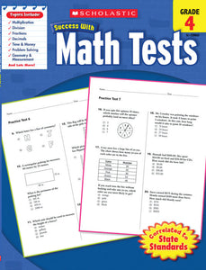 Scholastic Success with MATH TESTS Grade 4 Activity Book (SC-520065)