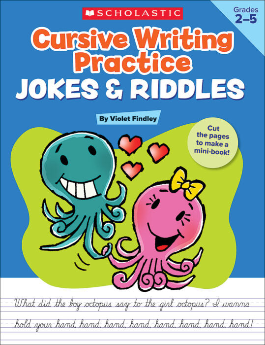 Scholastic Cursive Writing Practice Jokes & Riddles (SC522752) Ramrock School & Office Supplies