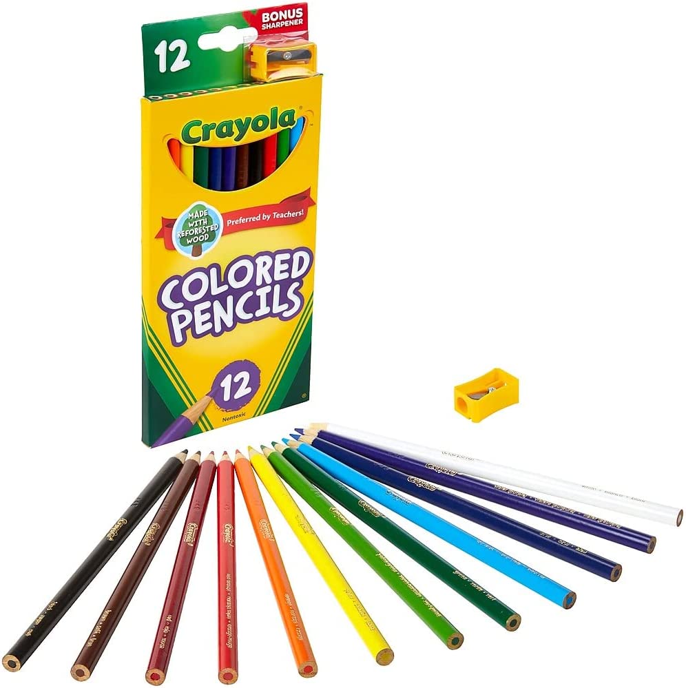Crayola 68-6012 Colored Pencils, Assorted Colors, 12/Pack