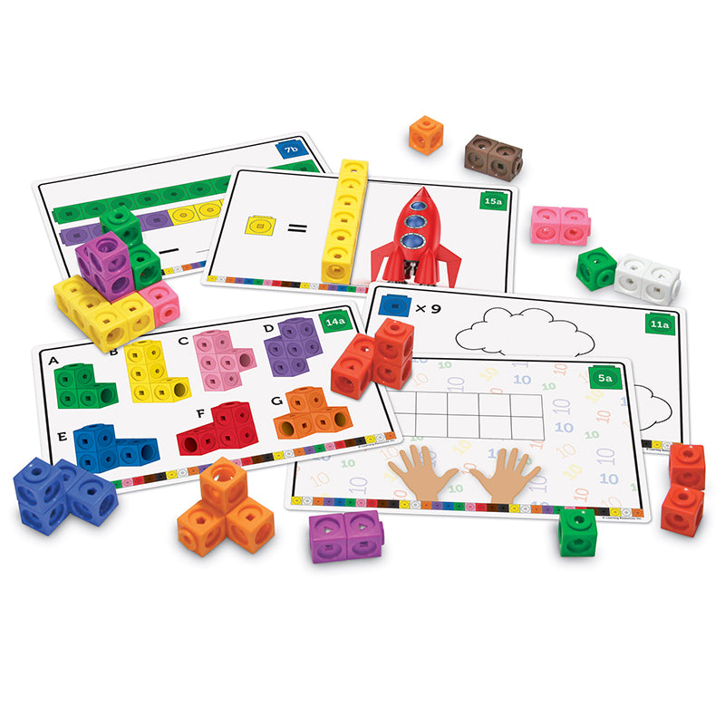 QB、RB2冊セット Learning Resources MathLink Snap Cubes Early Math Activity Set