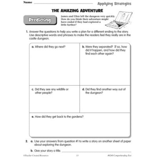 Comprehending Text Using Literal, Inferential, Applied Questioning Grade 3 (TCR 8240)