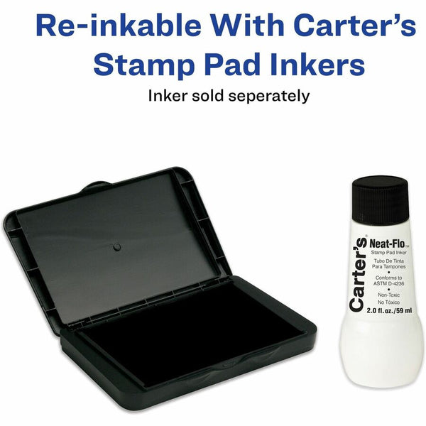 Carter's Felt Black Stamp Pad, 3.15" x 6.12" (AVE 21082)