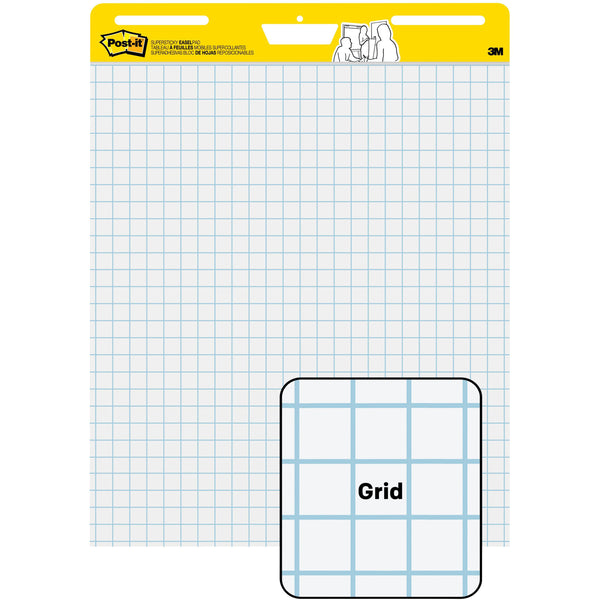 Post-it Super Sticky Easel Pad, 25 x 30 in, White Grid, 4 Pads (MMM560VAD4PK)
