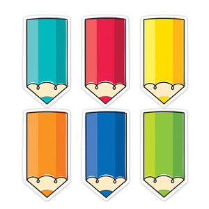 Creative Teaching Core Decor Colorful Doodle Pencils 6" Designer Cut-Outs (CTP 10902)