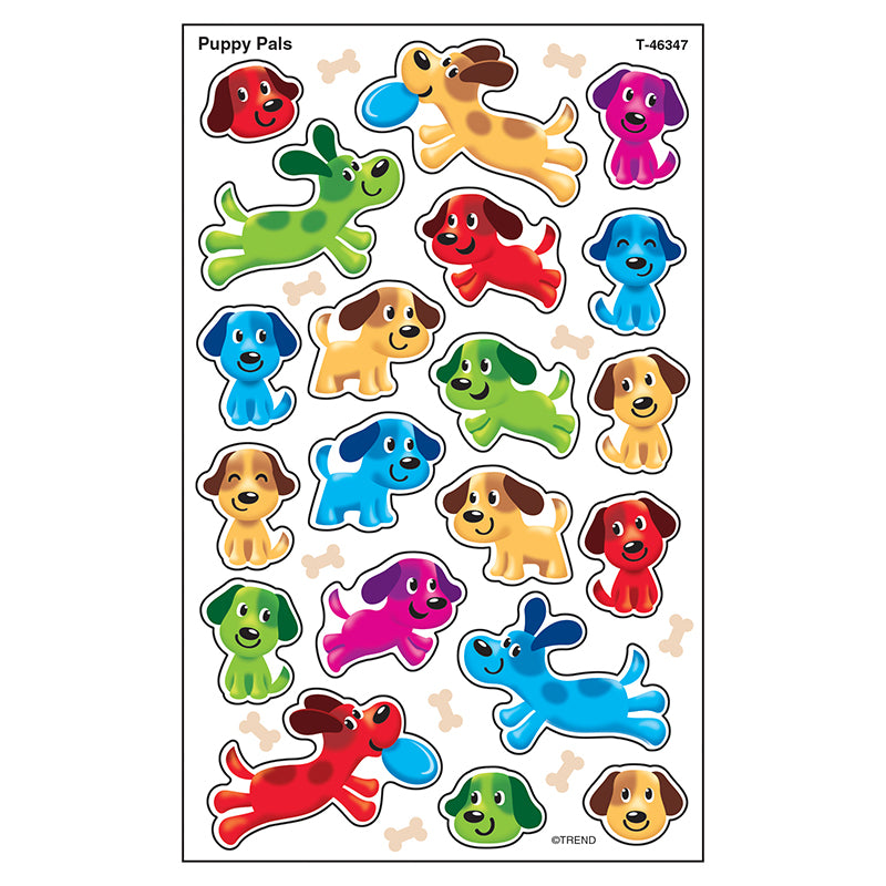 Trend Enterprises Super Shapes Stickers, Puppy Pals (T 46347)