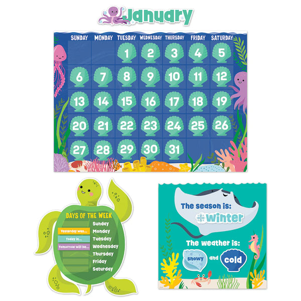 Creative Teaching Press Sea Friends Calendar Bulletin Board (CTP 10992)