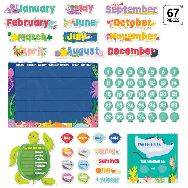 Creative Teaching Press Sea Friends Calendar Bulletin Board (CTP 10992)