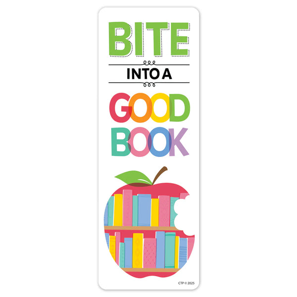 Creative Teaching Press Apple Time Bite Into A Good Book Bookmark (CTP 11034)