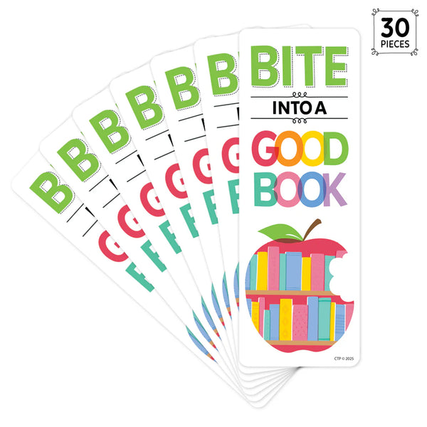Creative Teaching Press Apple Time Bite Into A Good Book Bookmark (CTP 11034)