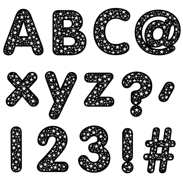 Creative Teaching Press Core Decor Stars on Black Designer Letters (CTP 11035)