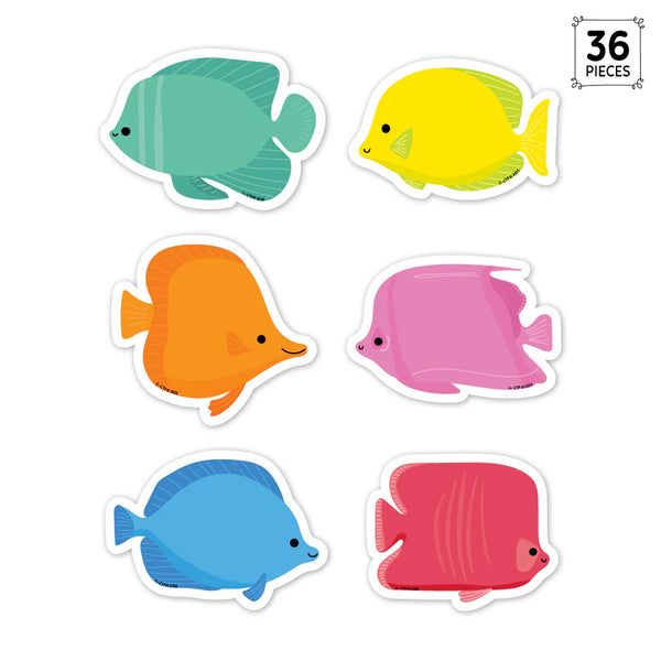 Creative Teaching Press Sea Friends School of Fish 3" Designer Cut-Outs (CTP 11058)