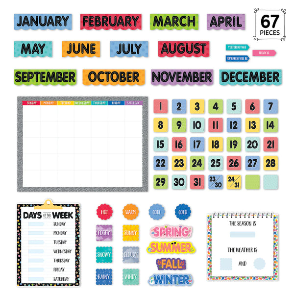 Creative Teaching Press Core Decor Pattern Play Calendar Set Bulletin Board (CTP 11112)