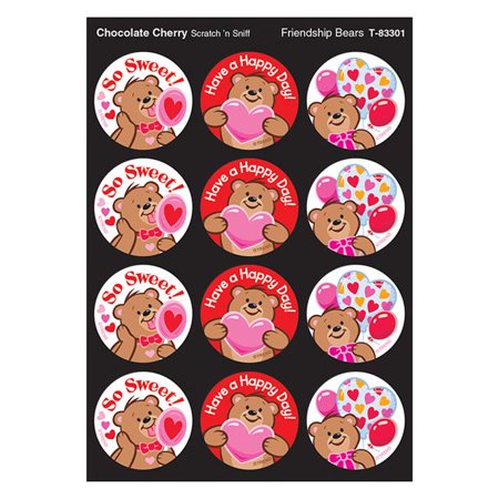 Trend Enterprises Stinky Stickers, Friendship Bears Chocolate/Cherry Scented (T 83301)