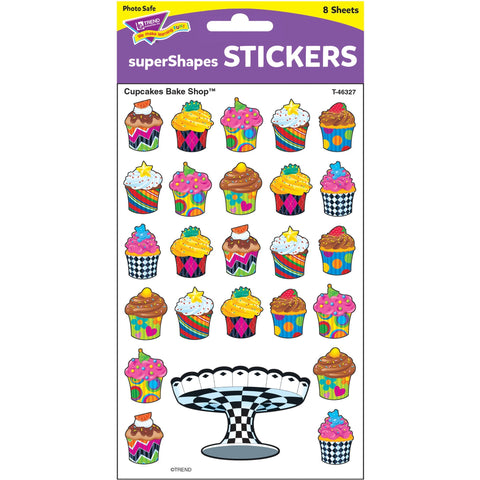 Trend Enterprises Bakeshop Shapes Stickers, Cupcakes  (T 46327)