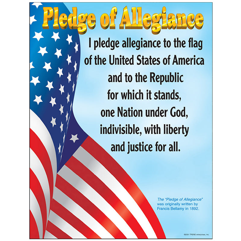 Trend Enterprises Learning Chart, The Pledge of Allegiance (T 38004)