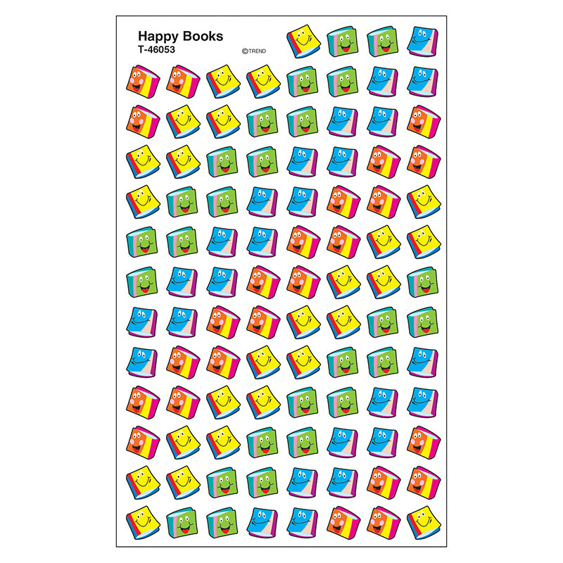 Trend Enterprises Super Shapes Stickers, Happy Books (T 46053)