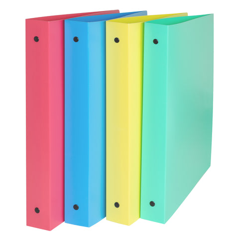 C-Line 3-Ring Poly Binder, 1 Inch Capacity, Assorted (CLI 31710)