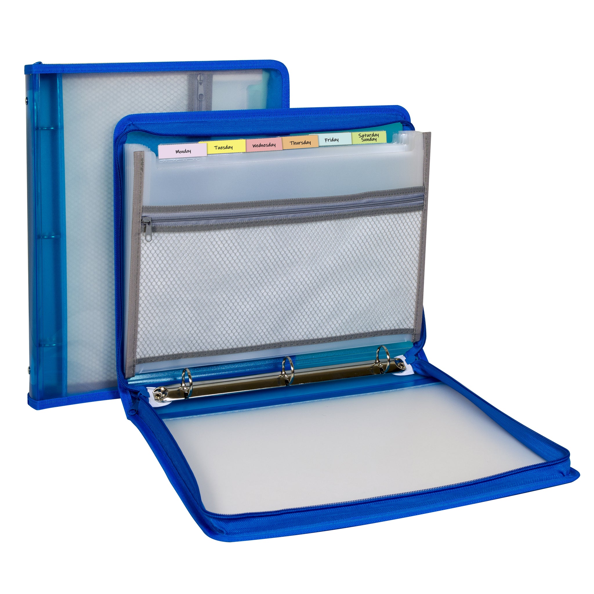 C-Line Zippered Binder with Expanding File, Blue (CLI 48115)