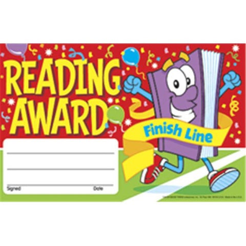 Trend Enterprises Recognition Award, Reading Finish Line 30/ Pack (T 81024)