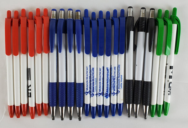 Bulk Lot of 250 Misprinted Retractable Ballpoint Pens  (Lot #2350)