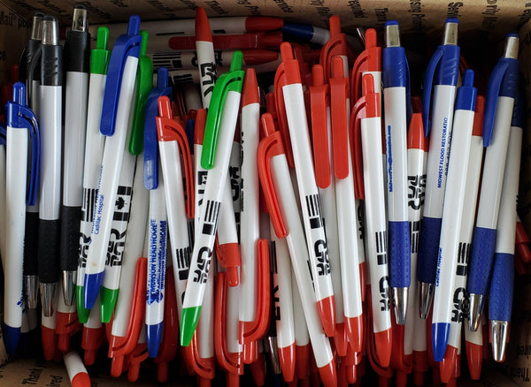 Bulk Lot of 250 Misprinted Retractable Ballpoint Pens  (Lot #2350)