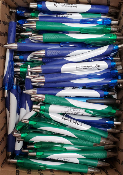Bulk Lot of 180 Misprinted Retractable Ballpoint Pens  (Lot #2381)