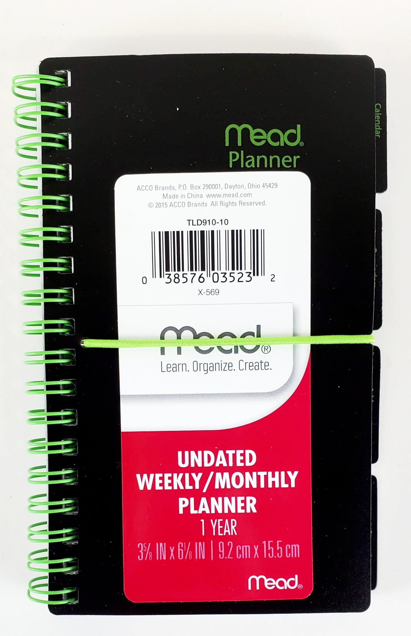 Mead 1 Year Undated Weekly/Monthly Pocket Planner, 3.5" x 6" (TLD910-10)