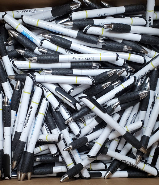 Bulk Lot of 200 Misprinted Highlighter Retractable Pen Combo Pens  (Lot #2358)