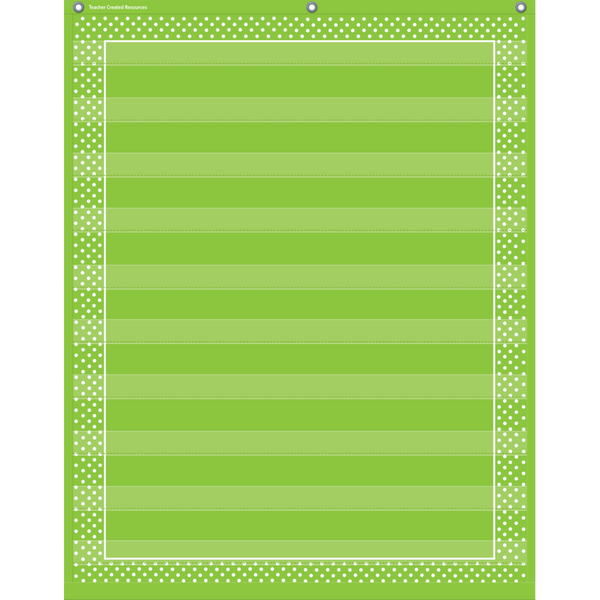 Teacher Created Lime Polka Dot 10 Pocket Chart (TCR 20745)