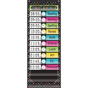 Teacher Created Chalkboard Brights 14 Pocket Daily Schedule Pocket Chart (TCR 20752)