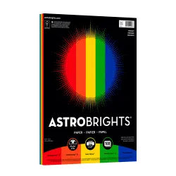Astrobrights Colored Printer Paper, 24 lb, 8-1/2 x 11 Inches, Primary 5-Color Assortment, 100 Sheets (NEE 22228)