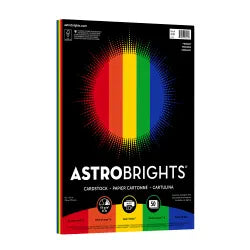 Astrobrights Colored Cardstock, 8-1/2 x 11 Inches, 65 lb/176 gsm, Primary 5-Color Assortment, 50 Sheets