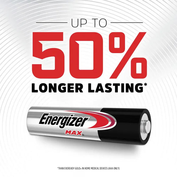 Energizer Max AAA Alkaline Batteries, Pack of 24 (E92BP-24)