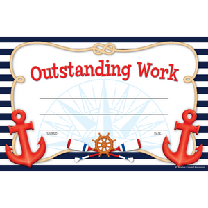 Teacher Created Nautical Outstanding Work Awards (TCR 2154)