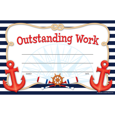 Teacher Created Nautical Outstanding Work Awards (TCR 2154)