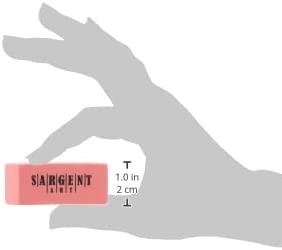 Sargent Art Large Erasers, 36 per Pack, Light Pink (61012)