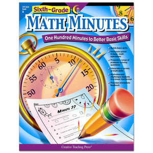 Creative Teaching Math Minutes Workbook, Grade 6 (CTP 2634)