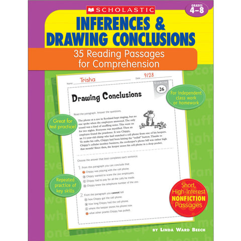 Scholastic Inferences and Drawing Conclusions: 35 Reading Passages for Comprehension (SC 955411)