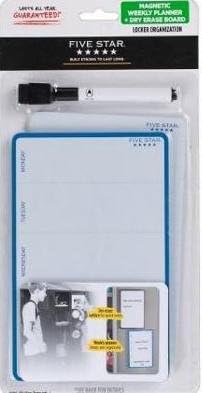 Five Star 2 Pack Magnetic Weekly Planner + Dry Erase Board, Locker Organization (MEA 81345)
