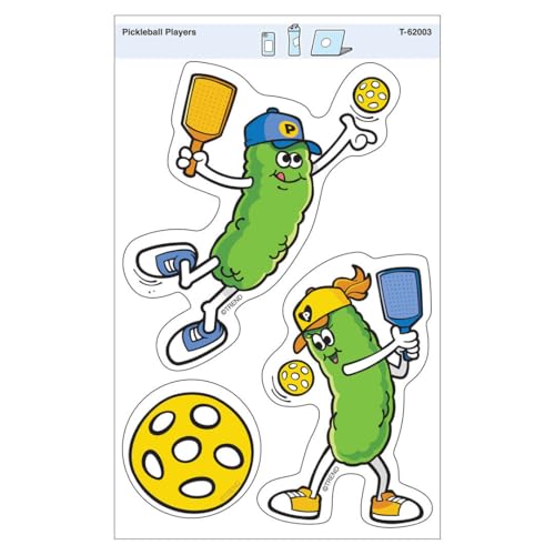 Trend Enterprises Vinyl Stickers, Pickleball Players (T 62003)